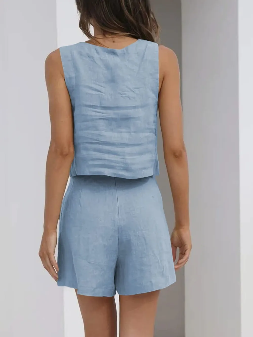 Square Neck Tank and Shorts Set, image 8