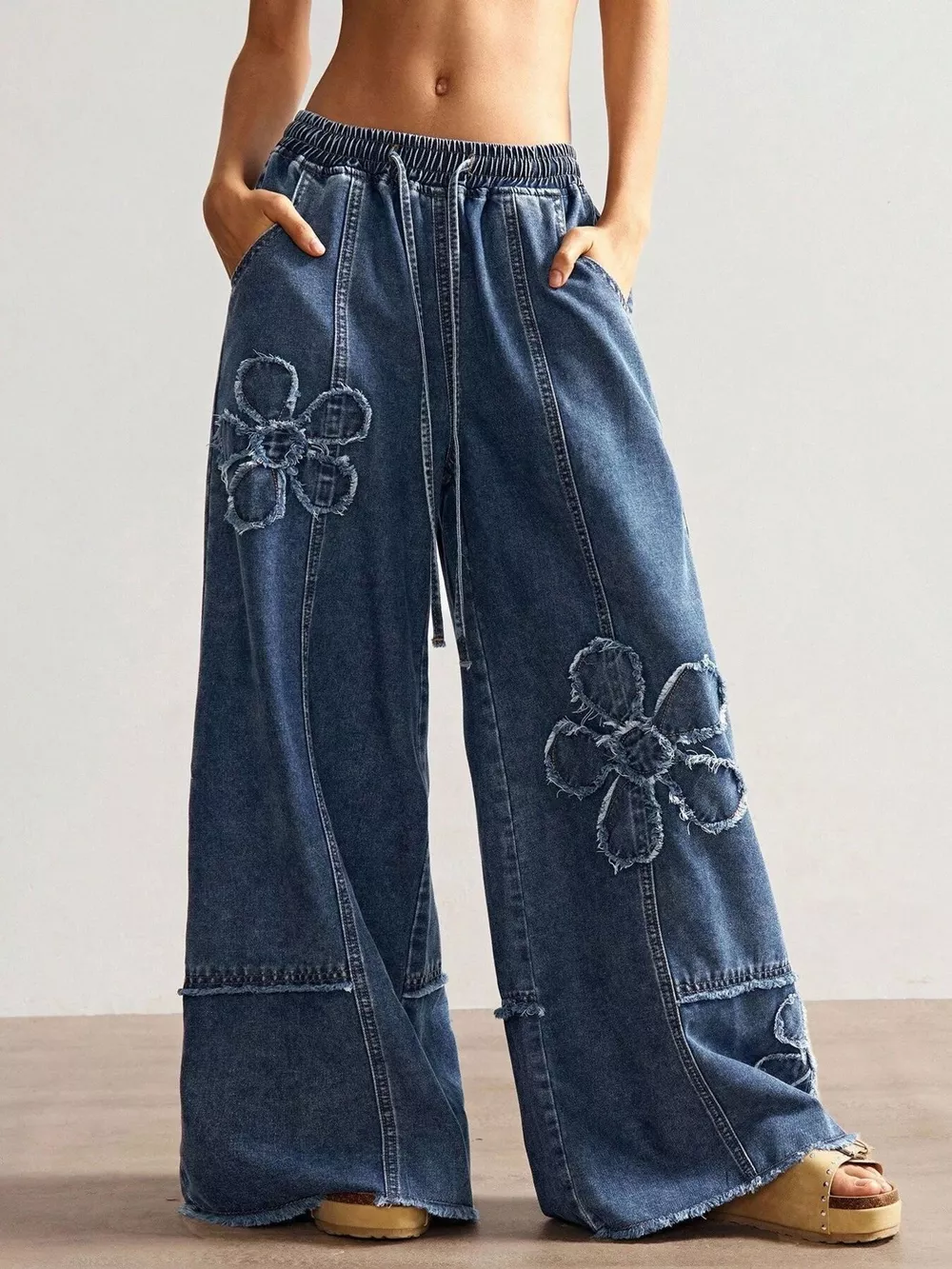 Flower Wide Leg Jeans, image 2