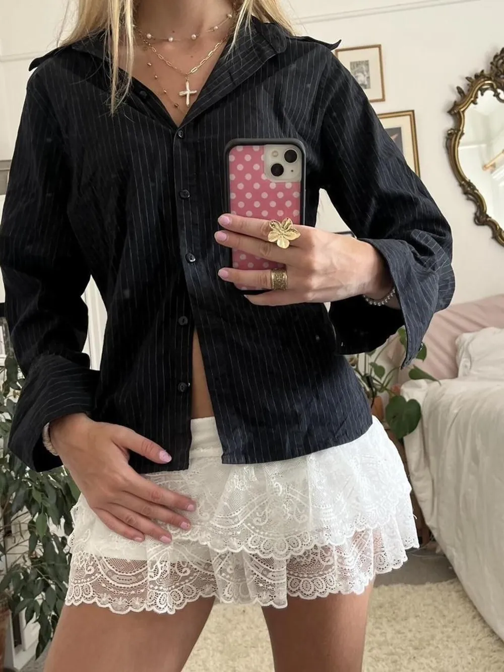 Printed Button-Down Long Sleeve Shirt, image 19