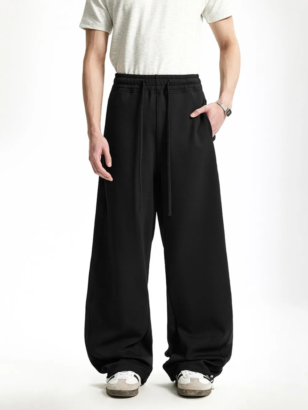 Men's Loose Fit Drawstring Sweatpants, image 2