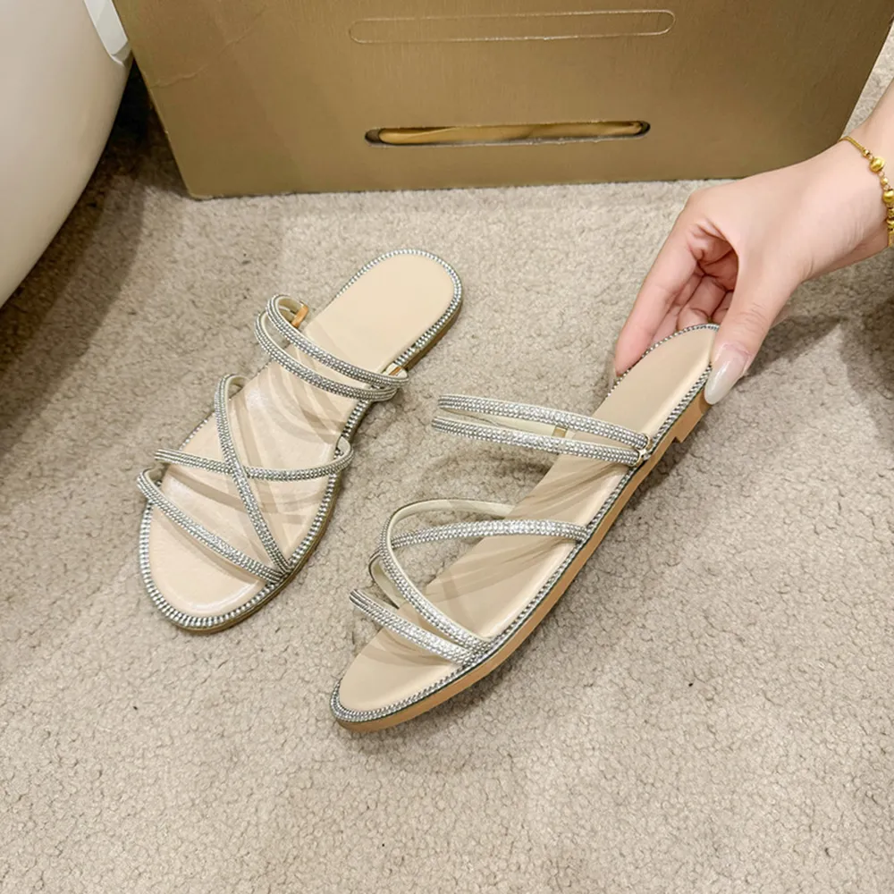 Open Toe Flats Sandals, image 5