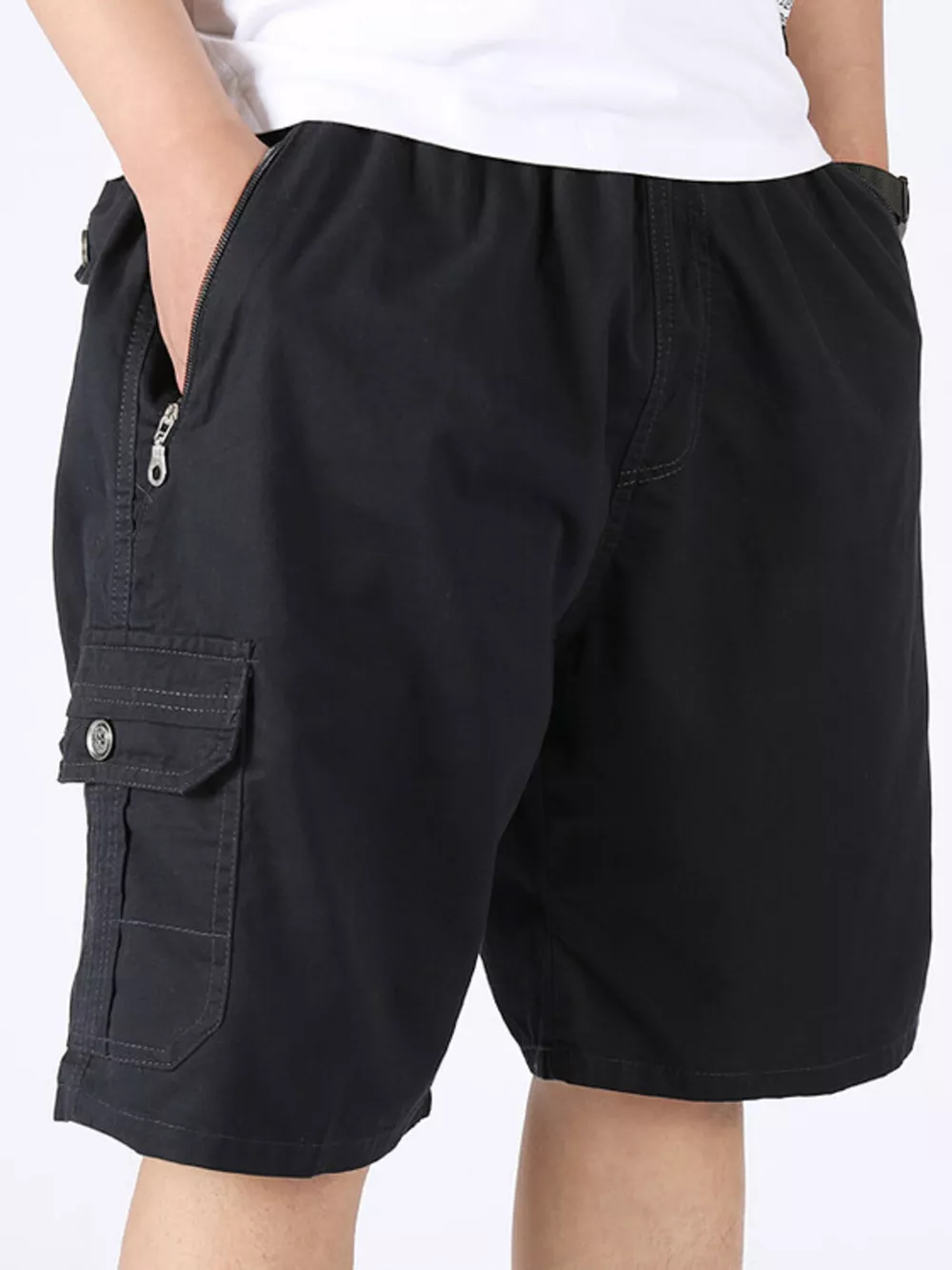 Men's Plus Size Loose Fit Cargo Shorts, image 4