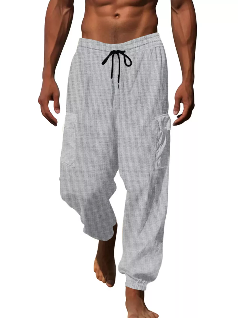 Men's Full Size Drawstring Joggers with Pockets Plus Size, image 9