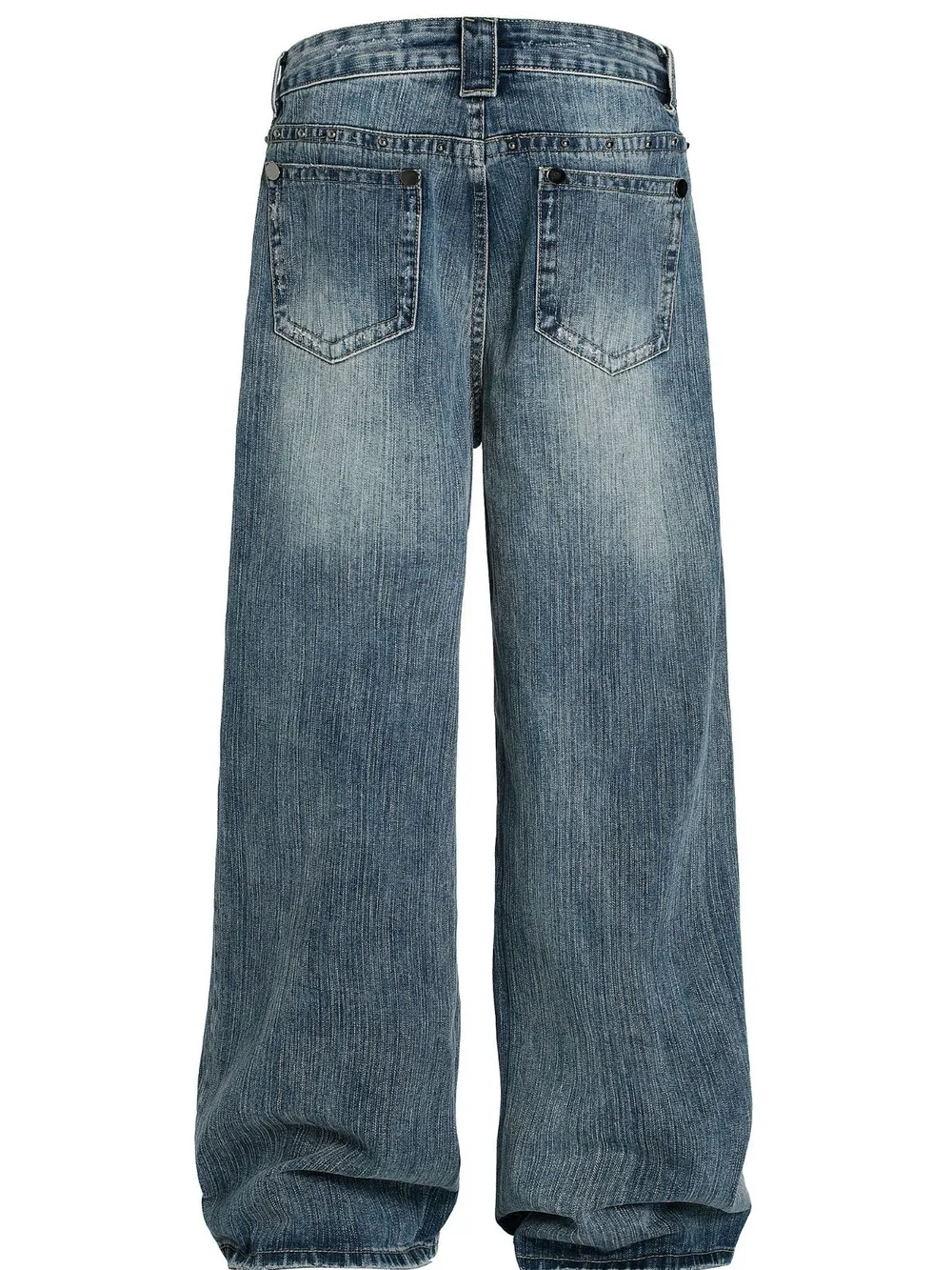 Men's Washed Wide Leg Jeans, image 3