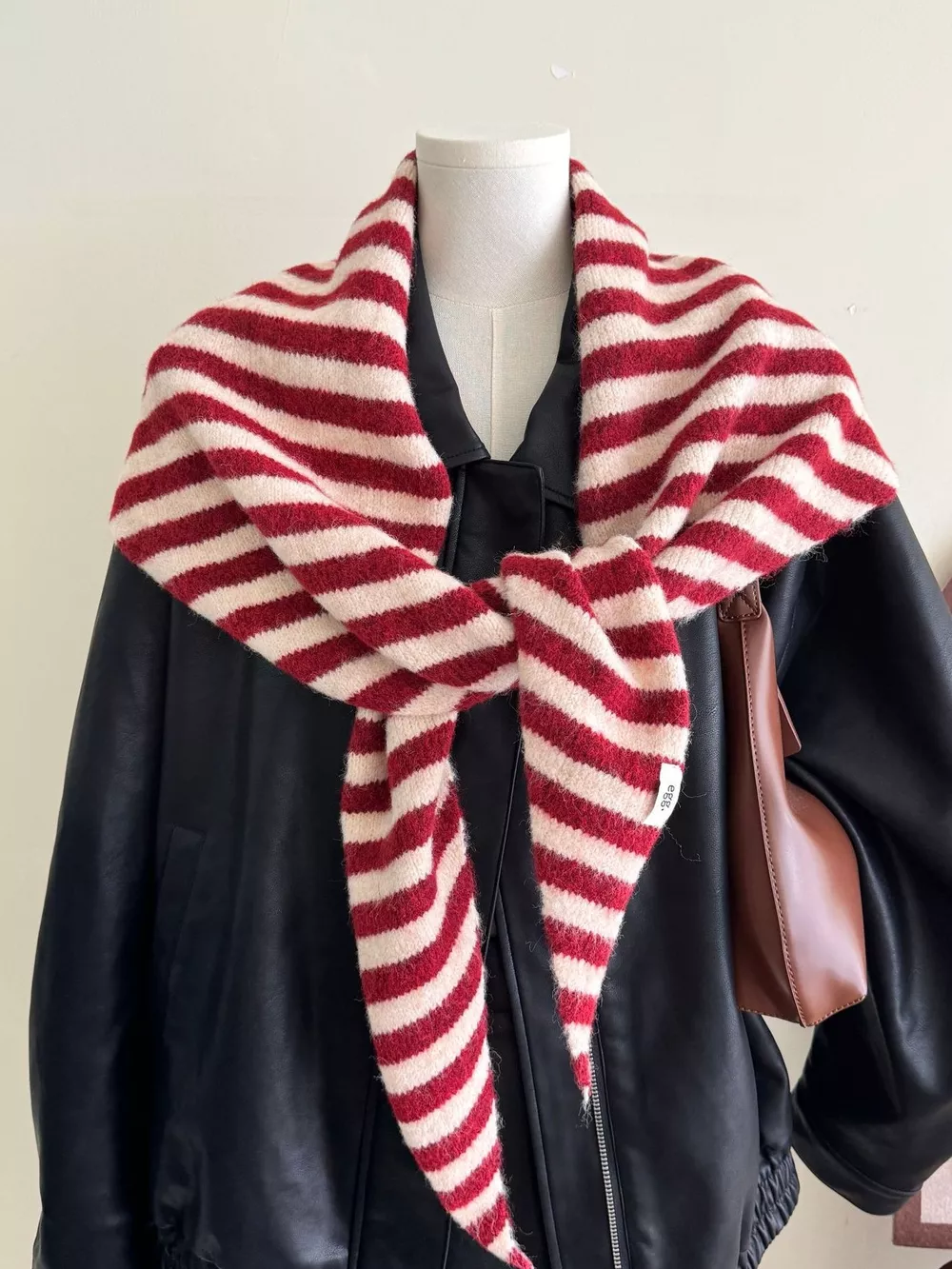 Striped Knitted Winter Scarf, image 3