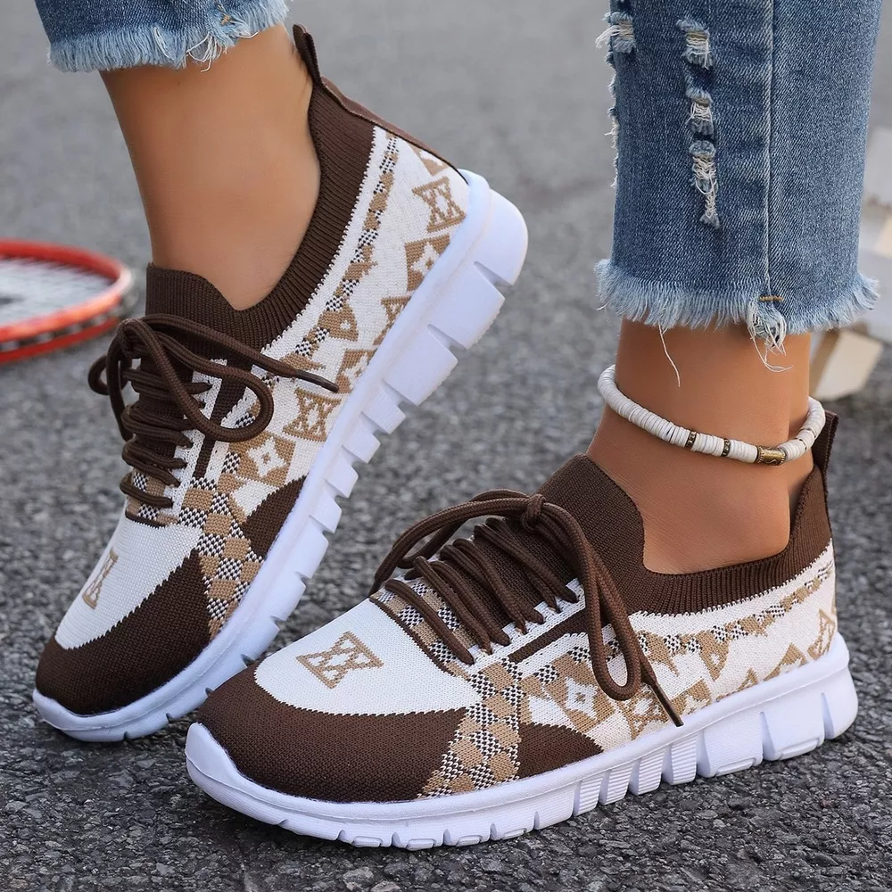 Breathable Mesh Lace Up Sneakers, image 10