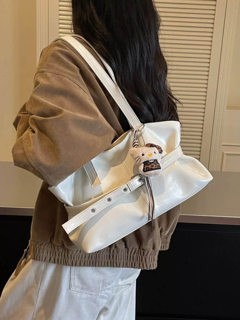 Decorative Buckle Shoulder Bag, image 6