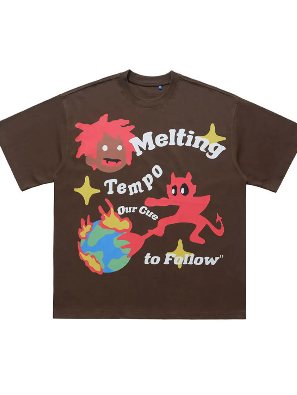 Men's Graphic Round Neck Oversized T-Shirt, image 3