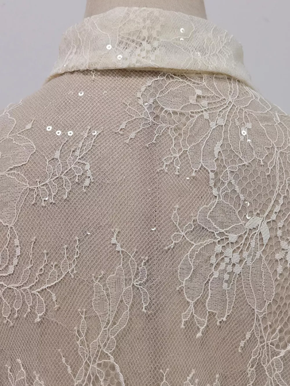 Ruffled Hem Lace Long Sleeve Dress, image 6