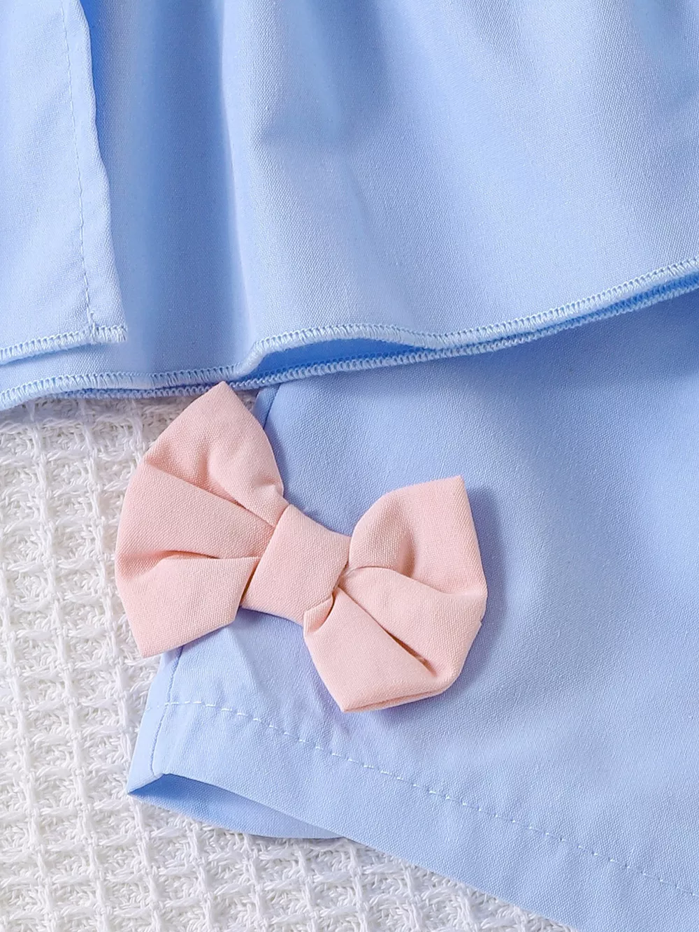 Children's Bow Puff Sleeve Top and Shorts Set, image 6