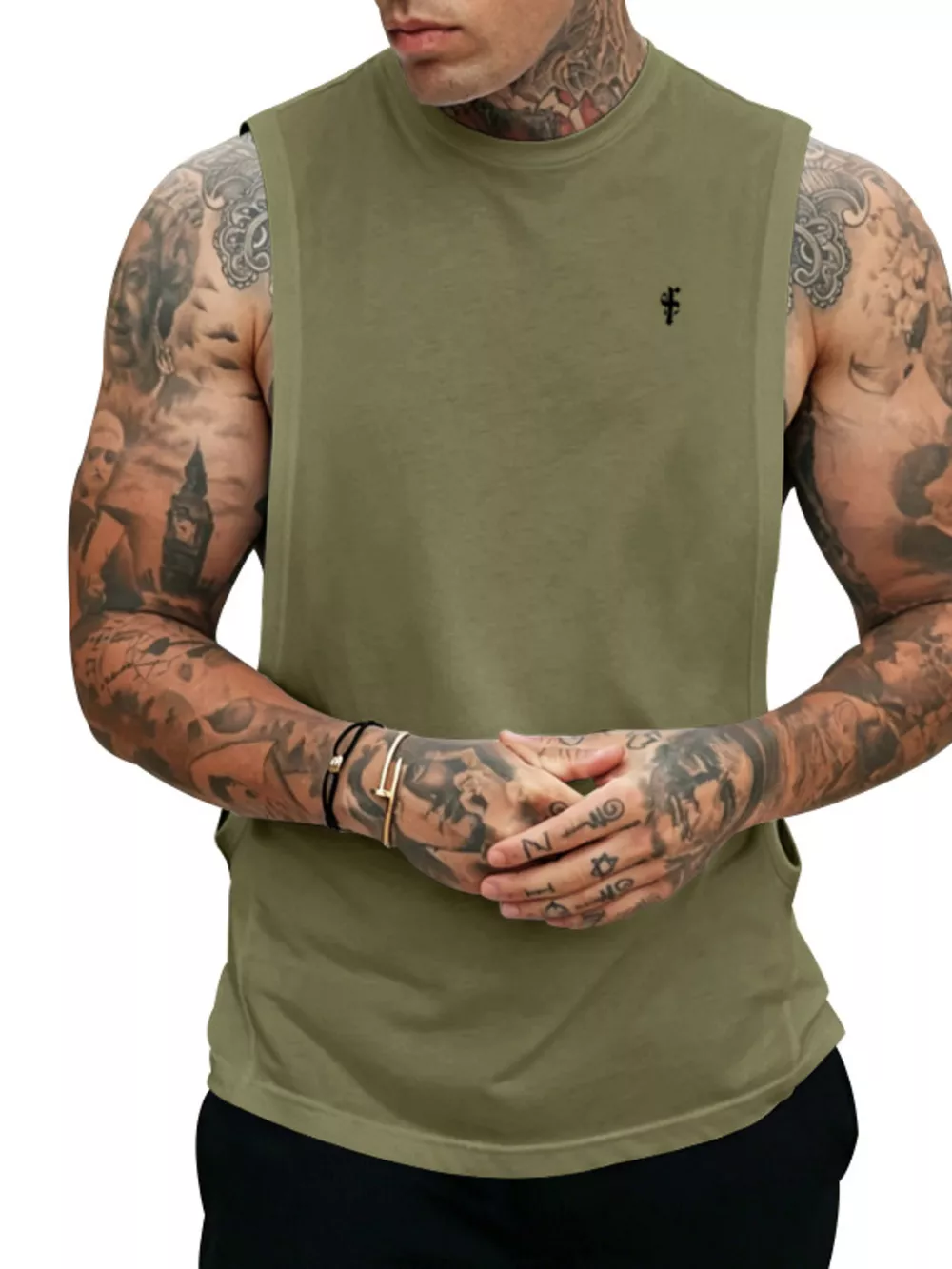 Men's Full Size Round Neck Tank Top Plus Size, image 14