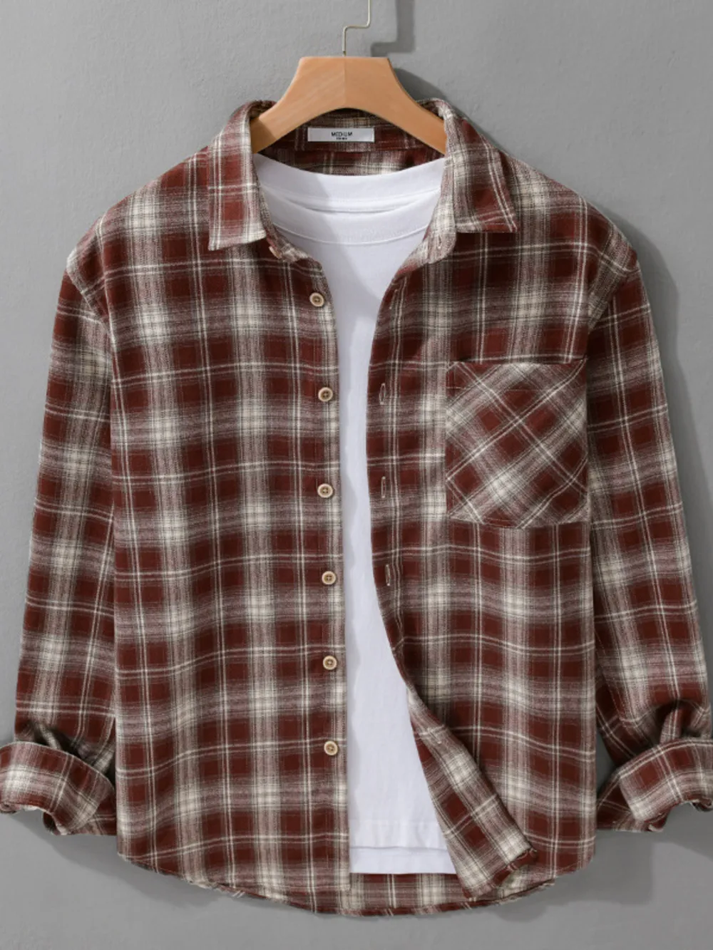 Men's Plus Size Button Up Long Sleeve Shirt, image 2