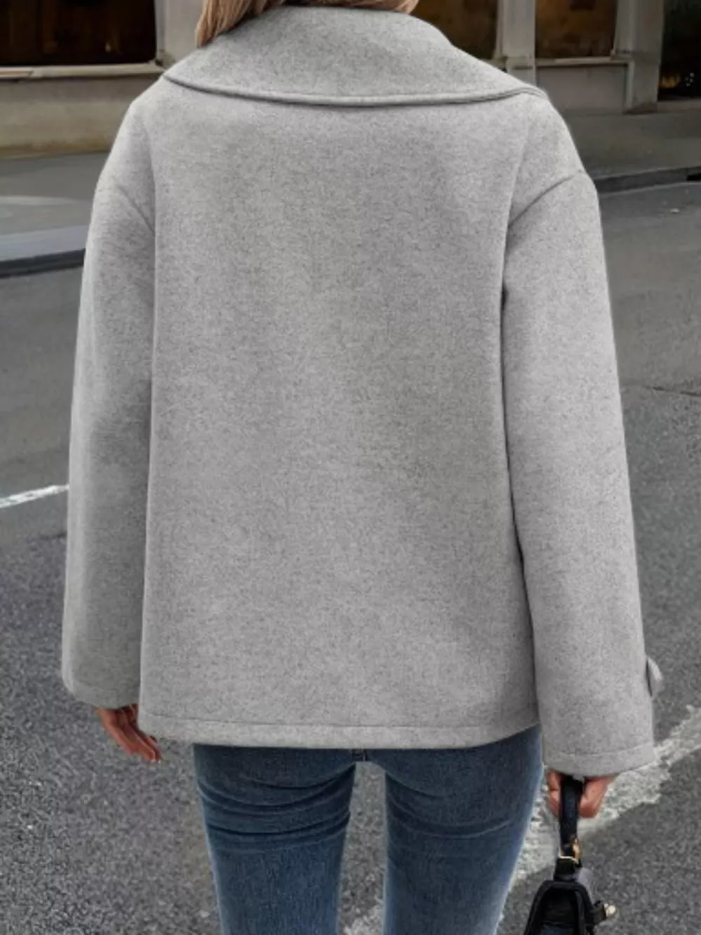 Double-Breasted Wool Blend Casual Jacket, image 11