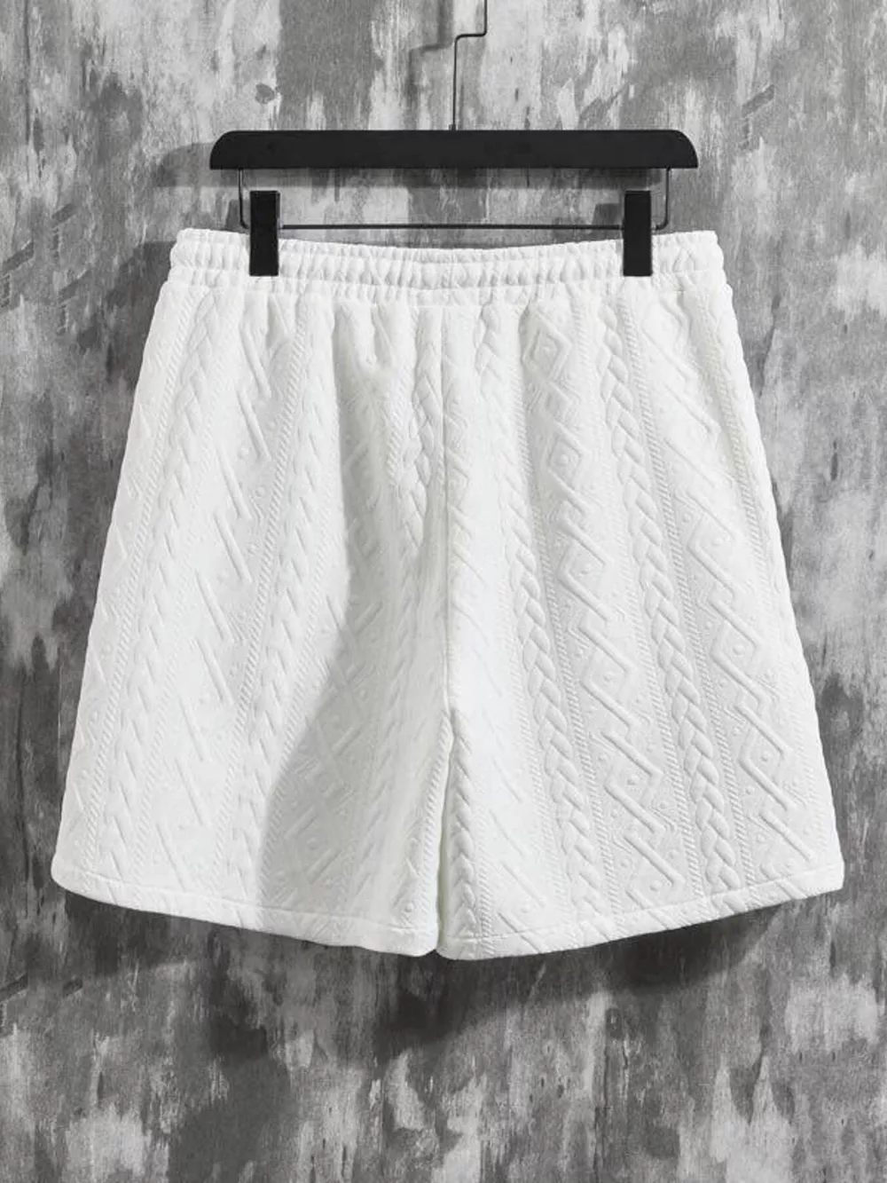 Men's Textured Knit Short Sleeve Polo & Shorts Set, image 6
