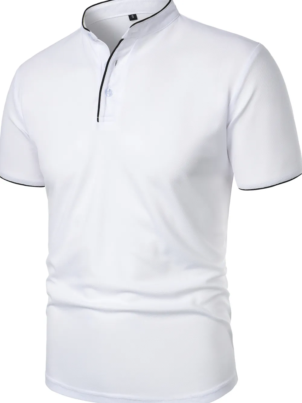 Men's Full Size Short Sleeve Contrast Trim Polo Plus Size, image 20