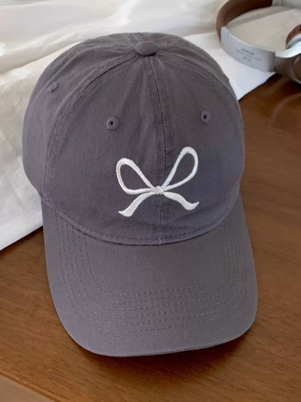 Embroidered Bow Baseball Cap, image 7