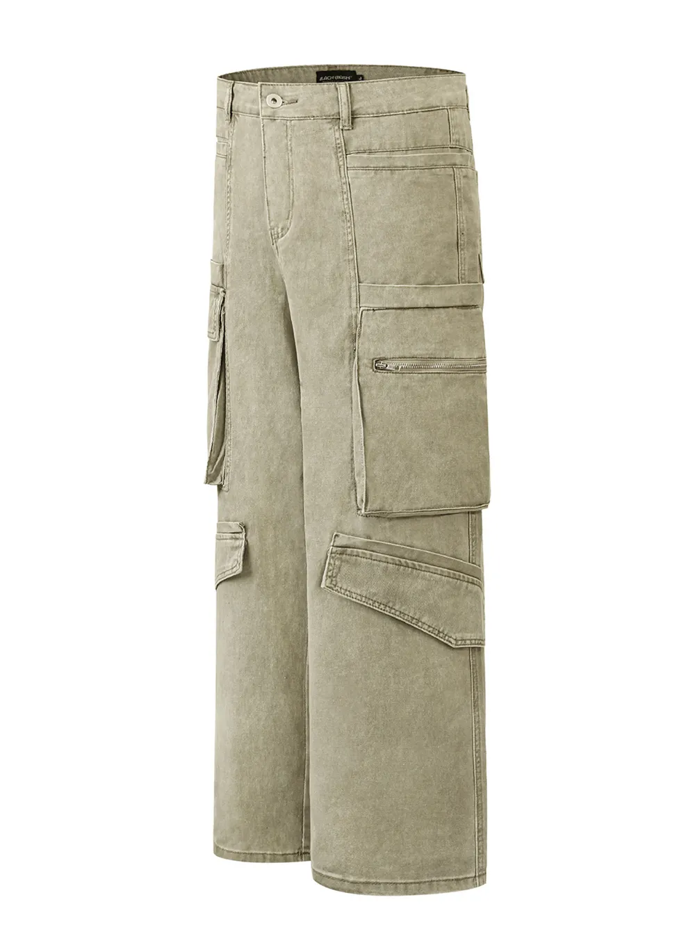 Men's Washed Multi-Pocket Cargo Pants, image 3