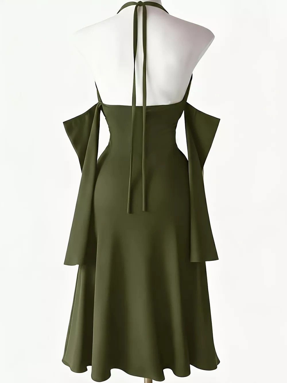 Halter Neck High-Slit Bodycon Dress, image 5