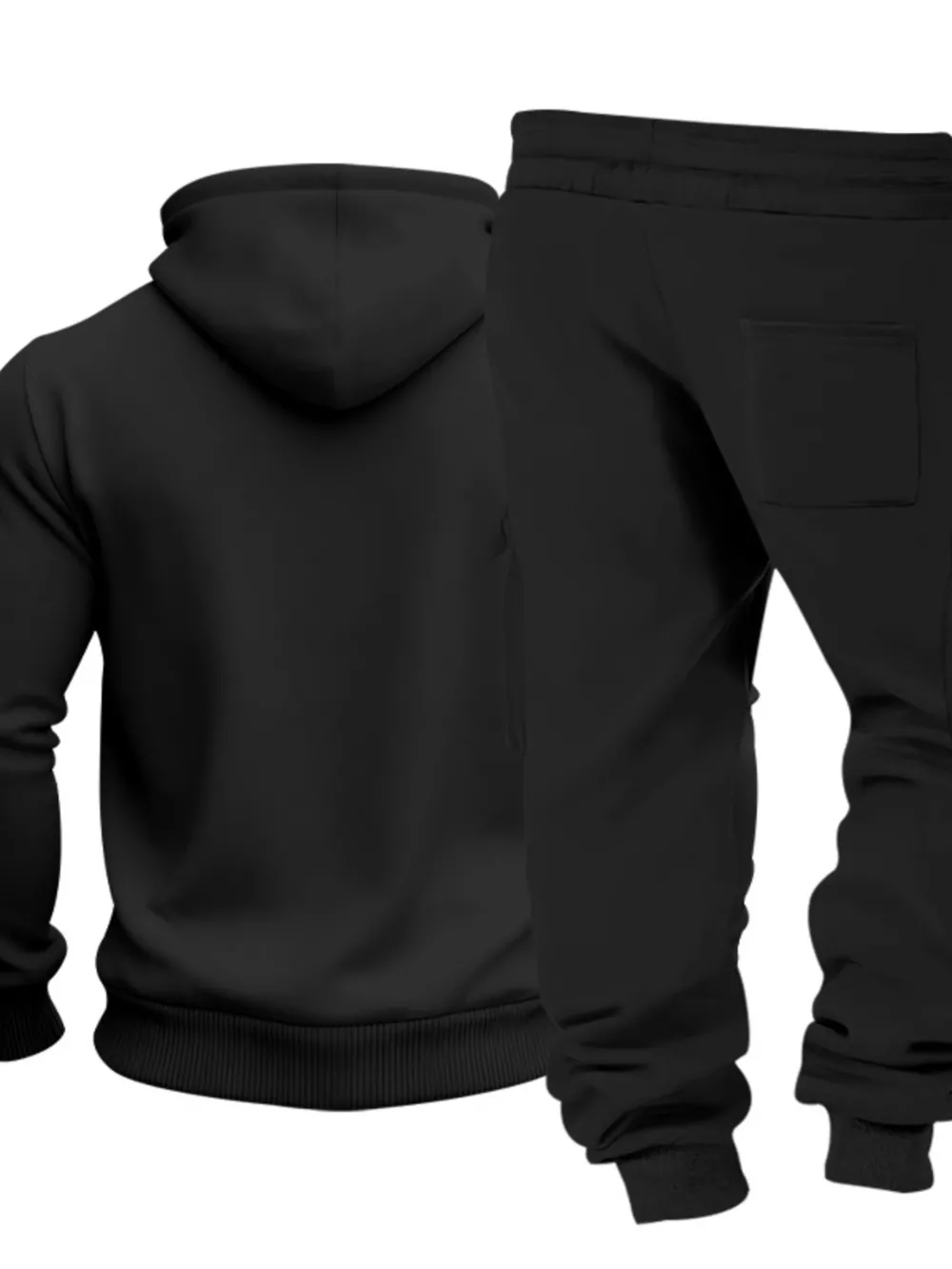 Men's Full Size Kangaroo Pocket Hoodie and Sweatpants Two-Piece Set Plus Size, image 12
