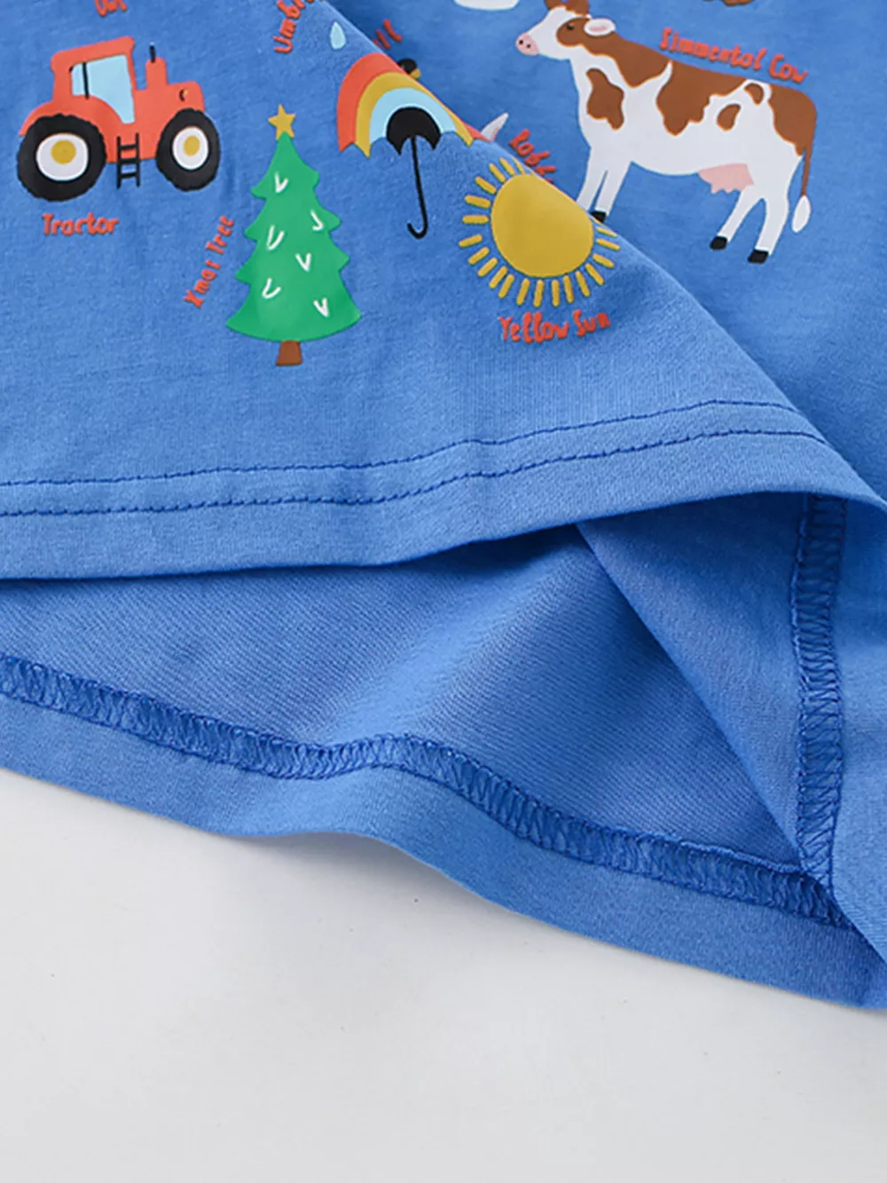 Children's Farm Alphabet Print Crew Neck Short Sleeve T-Shirt, image 4