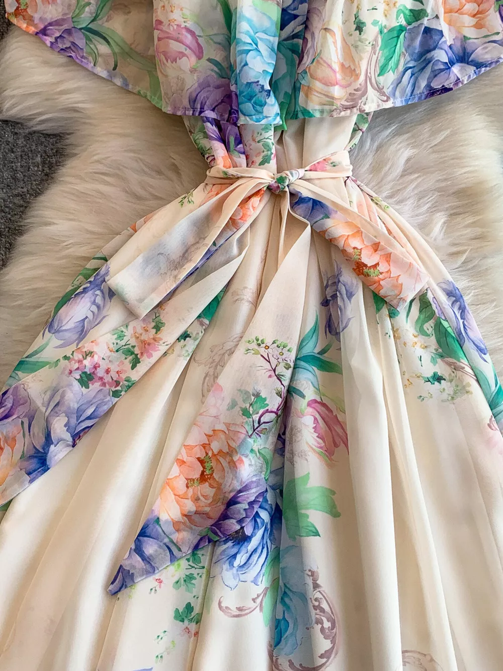 Floral Off-Shoulder A-Line Dress, image 19
