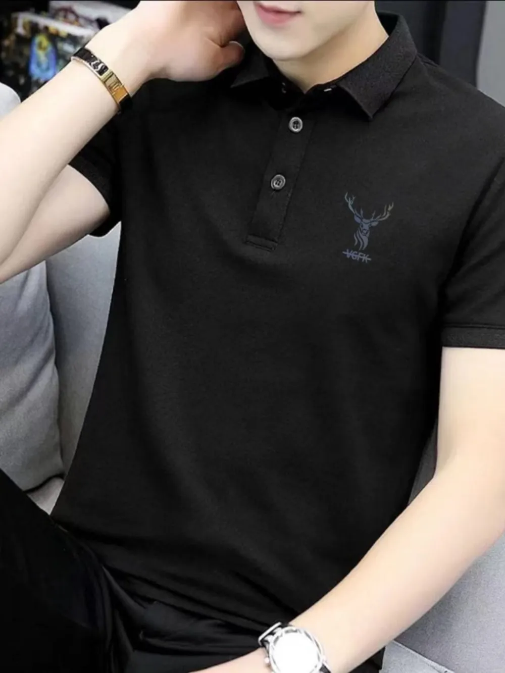 Men's Plus Size Short Sleeve Breathable Polo