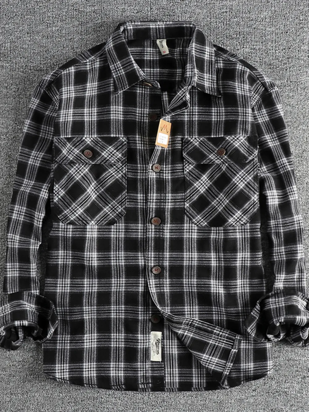 Men's Plus Size Plaid Button Down Shirt