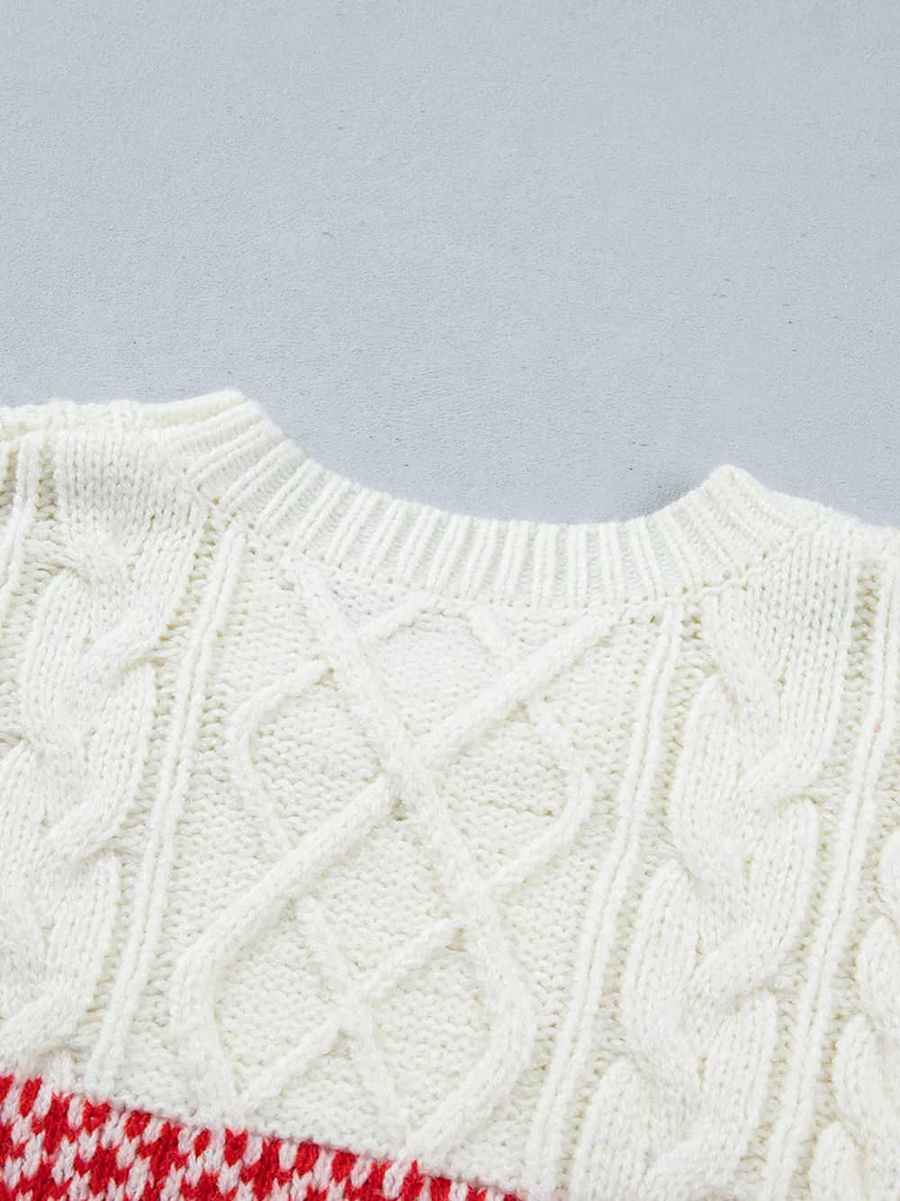 Reindeer Pattern Cable Knit Christmas Fashion Sweater, image 12