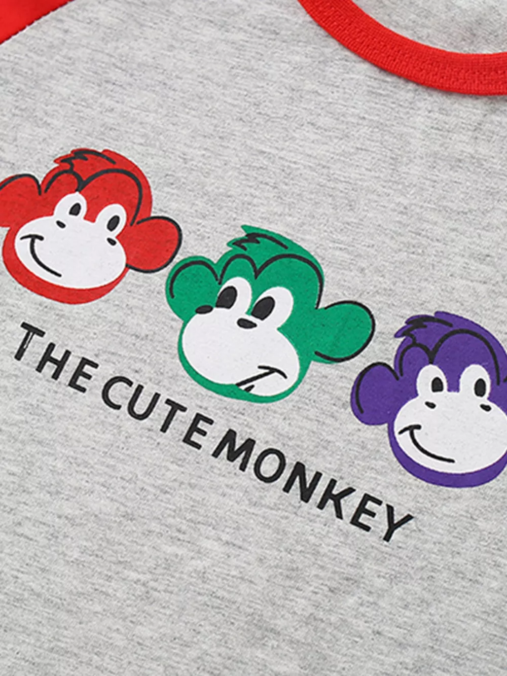 Children's Cute Monkey Tee and Shorts Set, image 2