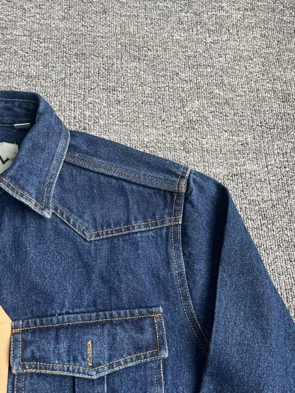Men's Plus Size Button Up Washed Denim Shirt, image 6