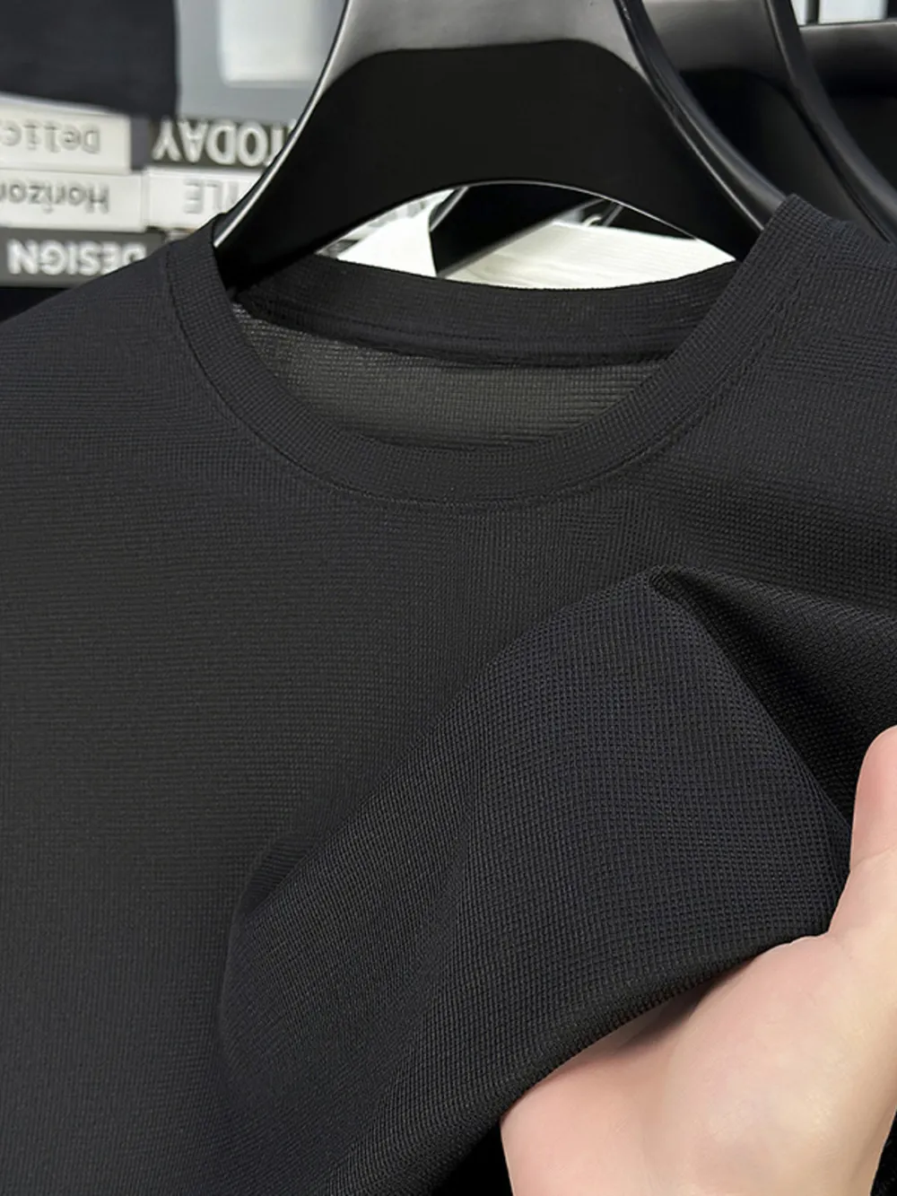 Men's Plus Size Round Neck Short Sleeve T-Shirt, image 4