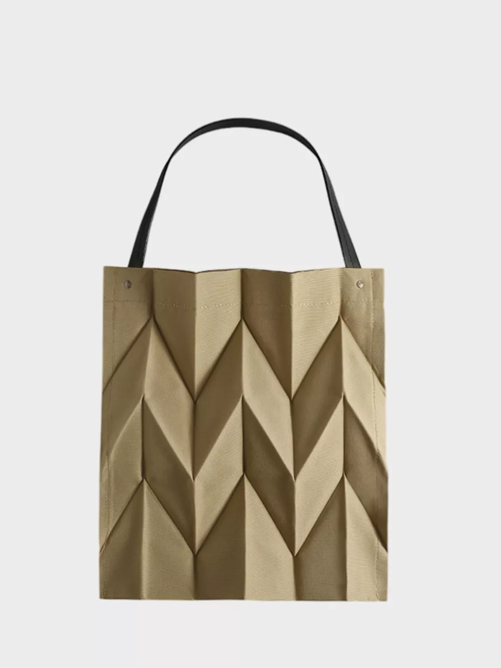 Minimalist Geometric Pleated Tote Handbag, image 6