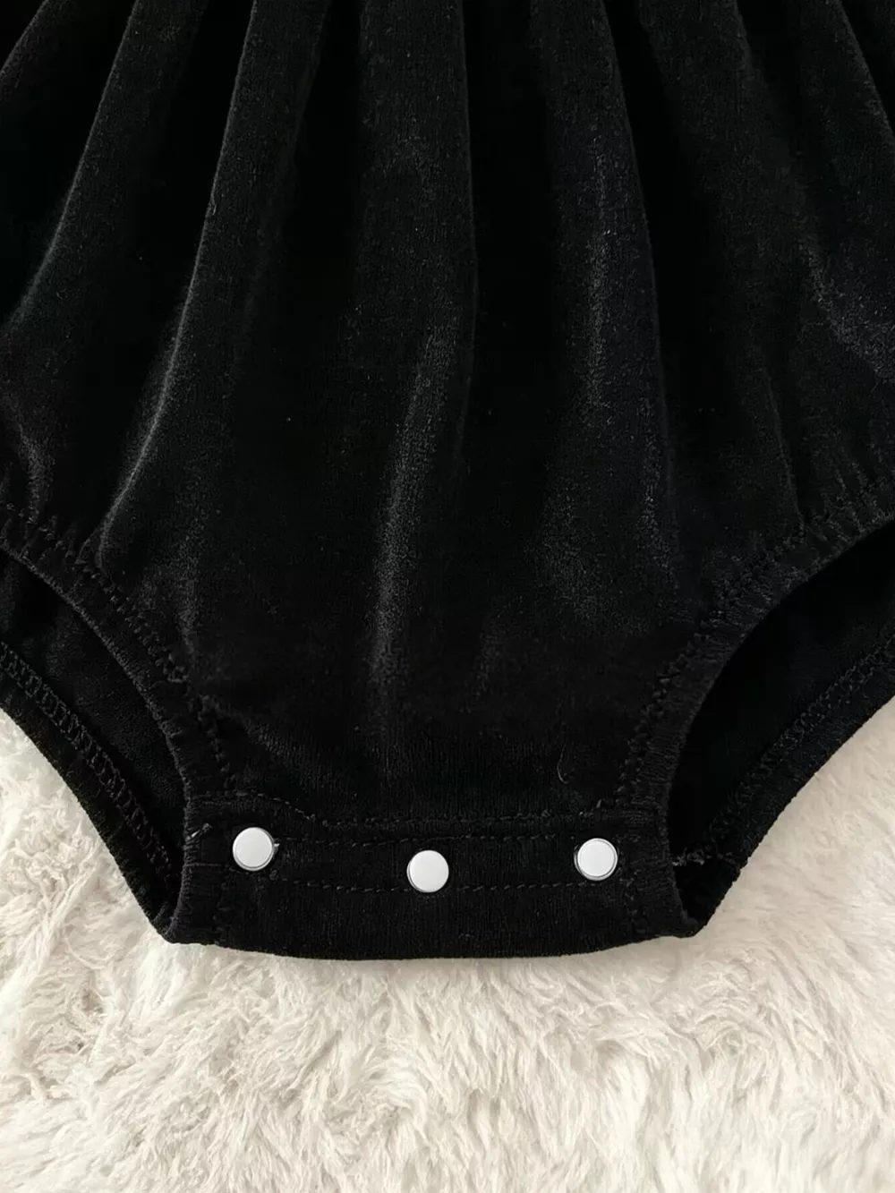 Children's Halloween 'BOO' Ghost Velvet Bodysuit Dress and Bow Headband Set, image 5