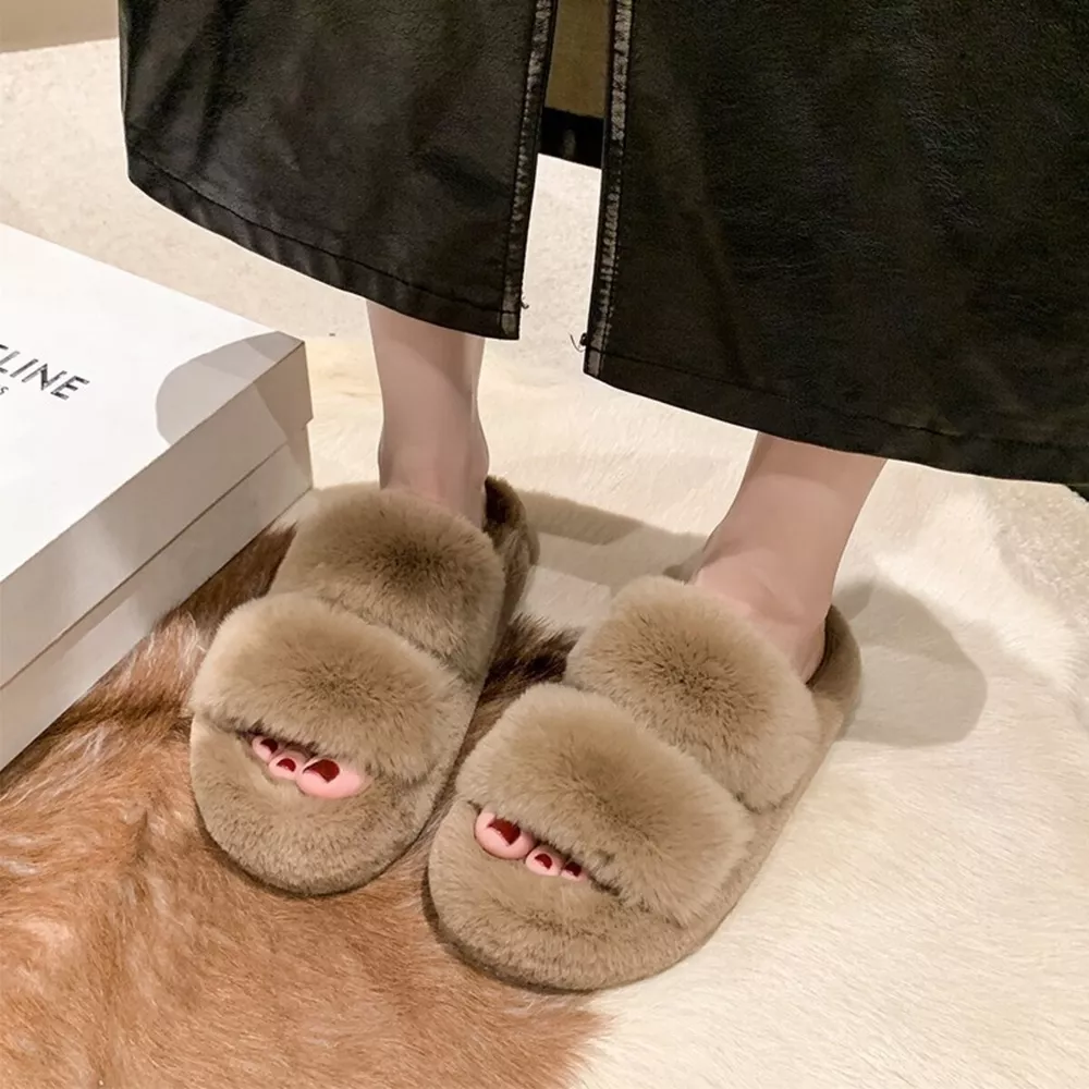 Fluffy Open Toe Slippers, image 7