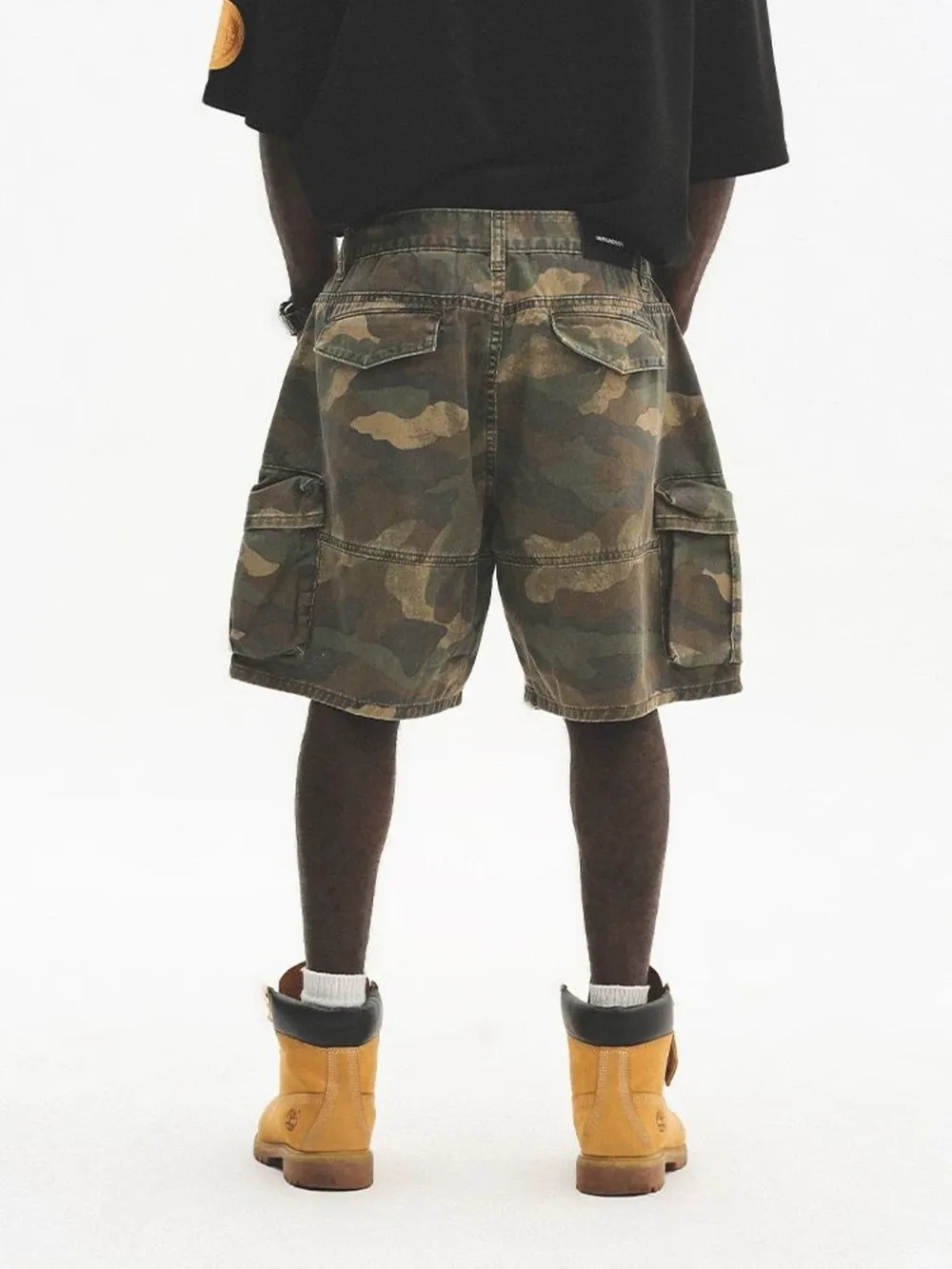 Men's Plus Size Camo Cargo Shorts with Multiple Pockets, image 2