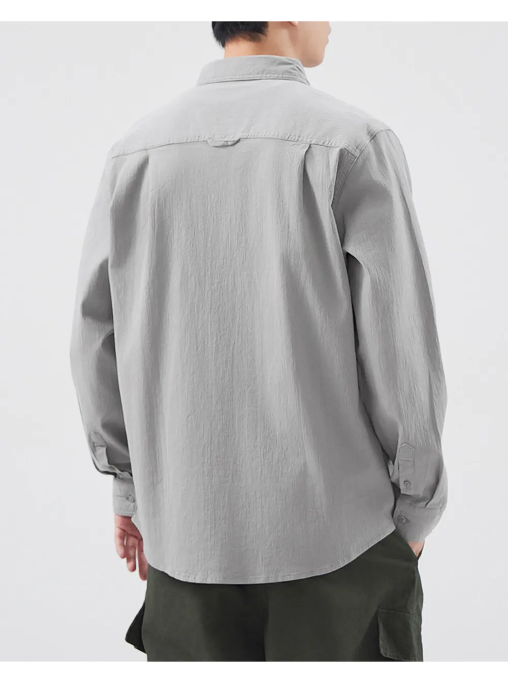 Men's Plus Size Button Up Long Sleeve Shirt, image 5