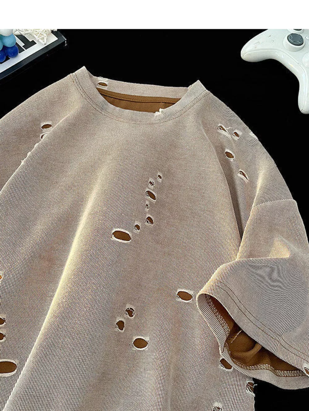 Men's Plus Size Gradient Round Neck T-Shirt, image 4