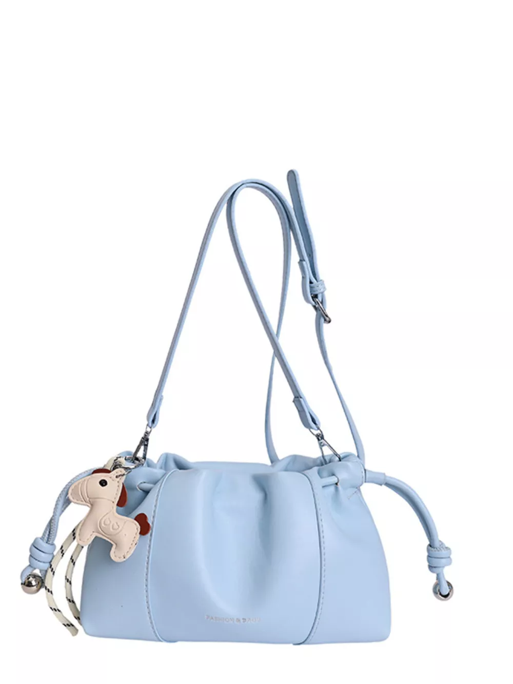 Drawstring Leather Crossbody Bag, image 10