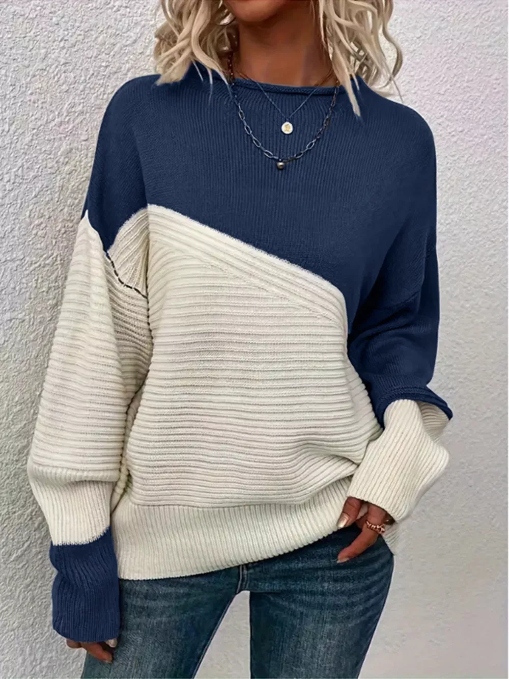 Color Block Ribbed Knit Sweater, image 20
