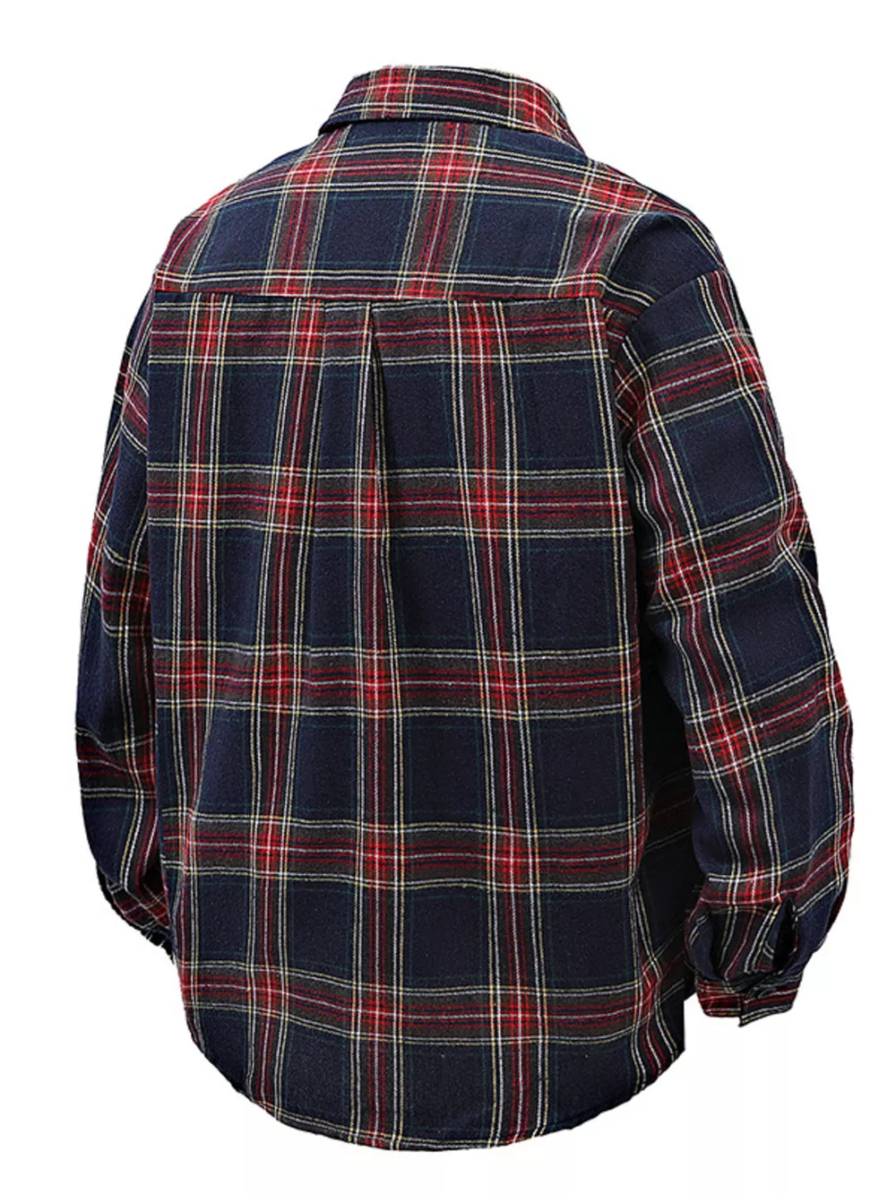 Men's Full Size Plaid Button Up Long Sleeve Shirt Plus Size, image 4