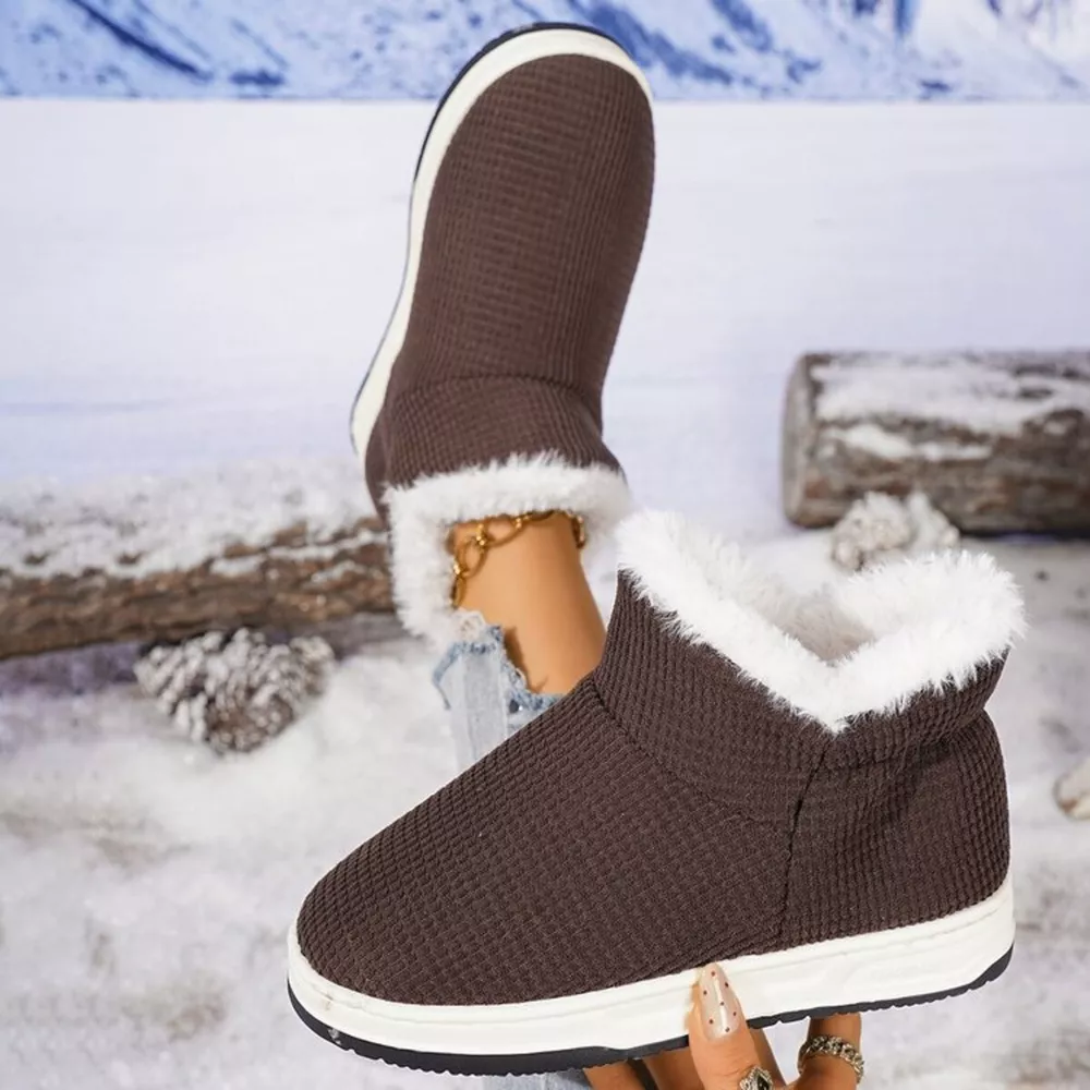 Cozy Knit Ankle Boots with Plush Lining, image 4