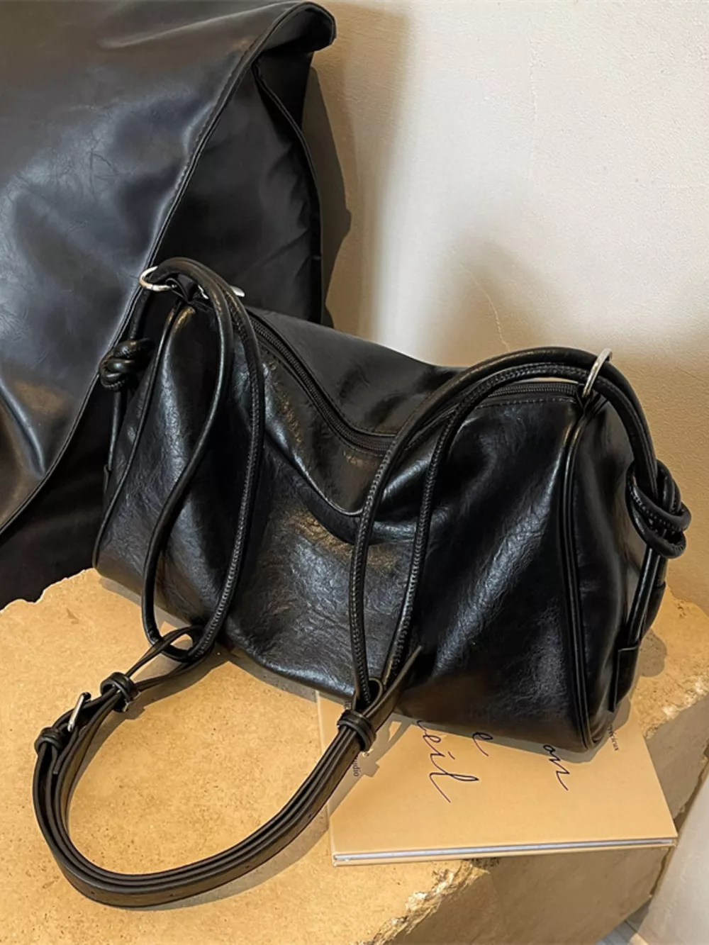 Vintage Style Leather Crossbody Bag, image 4