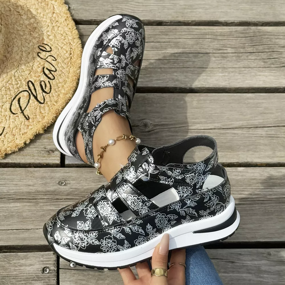Cutout Velcro Sandals, image 4