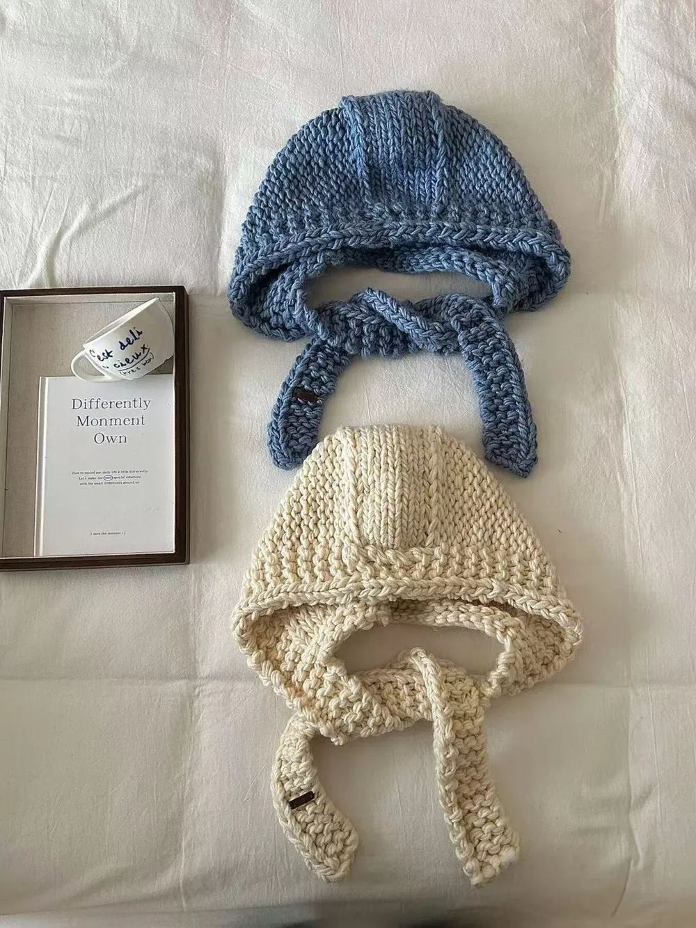 Knitted Earflap Beanie Hat, image 6