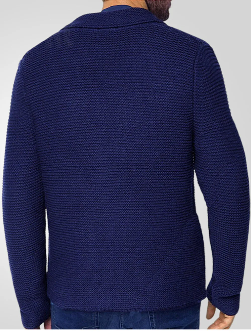 Men's Plus Size Button Up Long Sleeve Cardigan, image 2