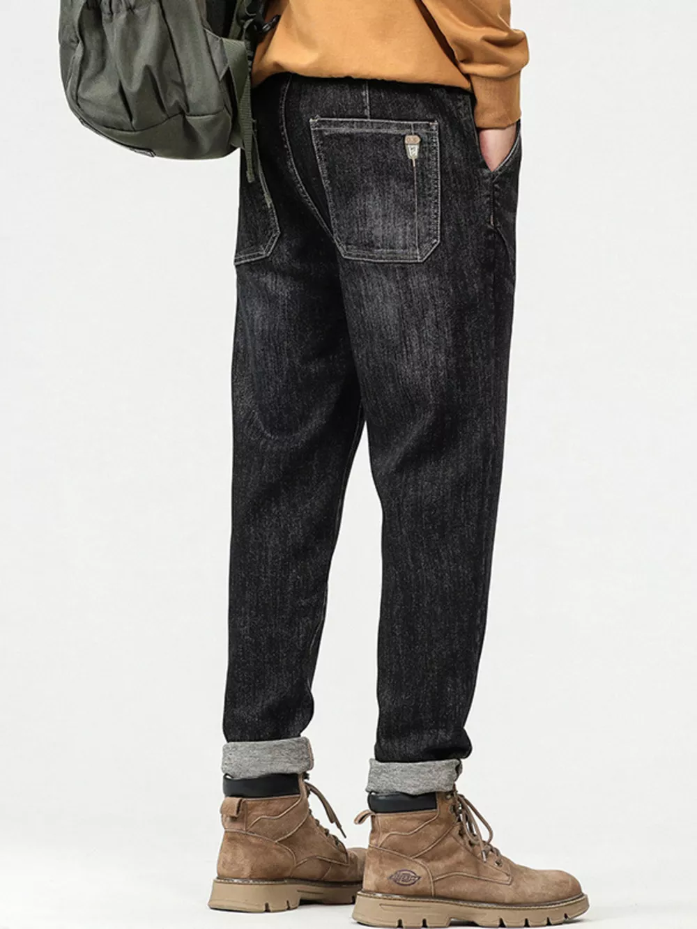 Men's Plus Size Vintage Wash Relaxed Fit Jeans, image 3