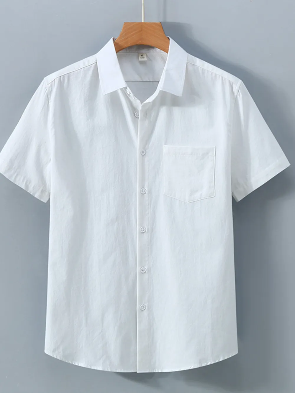 Men's Plus Size Button Up Short Sleeve Shirt, image 2