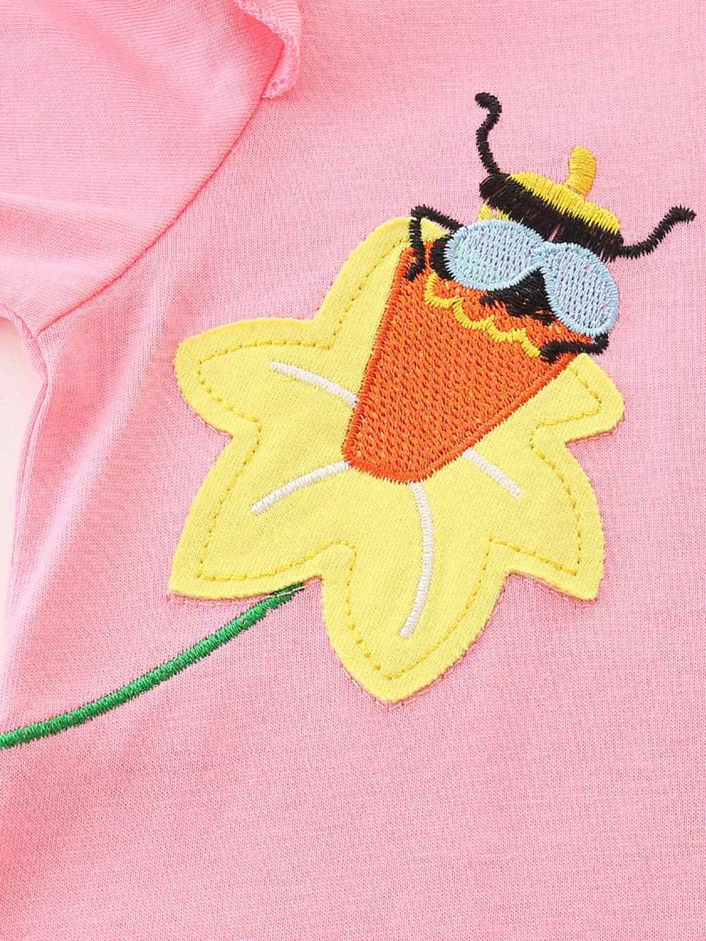 Children's Insect and Flower Appliques Long-Sleeve Dress, image 4
