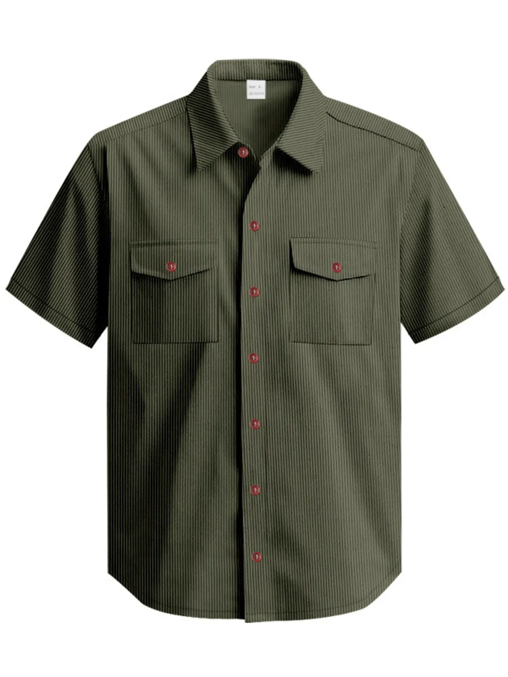 Men's Full Size Button Up Short Sleeve Shirt Plus Size, image 12