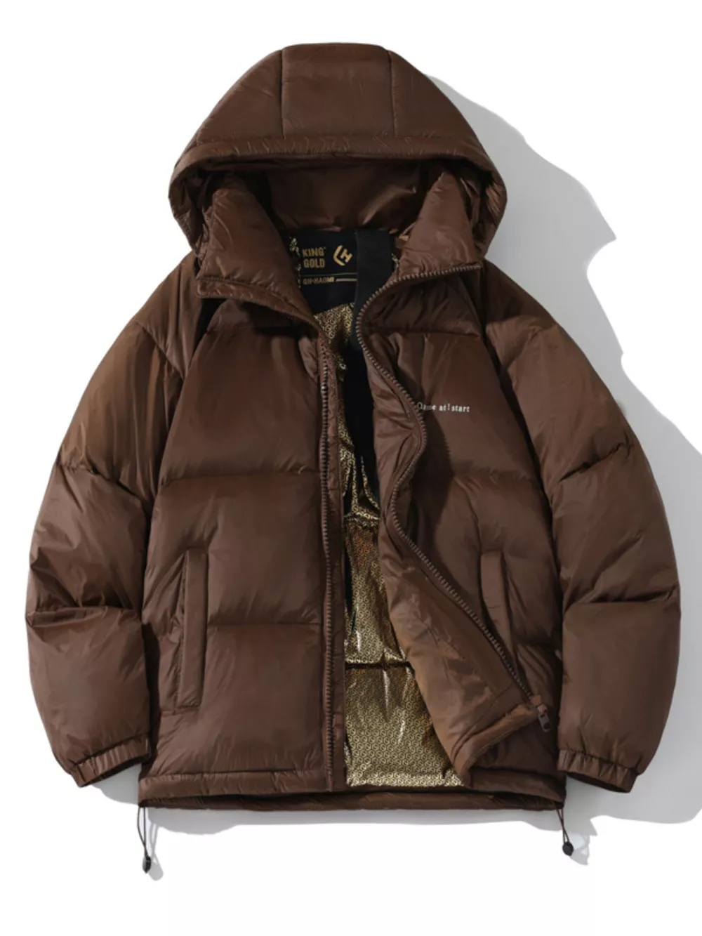 Men's Plus Size Hooded Lightweight Puffer Jacket, image 8